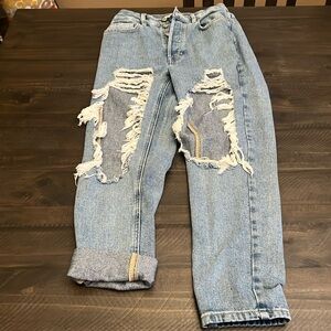 Pacsun ultra high rise slim distressed jeans size 25